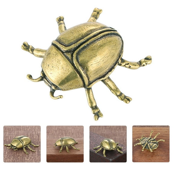 FONDOTIN 1Pcs Antique Novel Decor Brass Bugs Ladybug Figurines Home Decor For Desktop