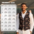thumbnail image 7 of Yuyamidu Thanksgiving Turkey Men's Suit Vest for Wedding Prom Business Formal Dress Waistcoat Vest with 3 Pockets Fall Maple Leaves V-Neck Vests Size XL, 7 of 7