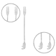 thumbnail image 4 of Cucharas de Bar de acero inoxidable, cuchara mezcladora profesional para cócteles, herramienta de barra, lágrima de estilo japonés, 4 of 6