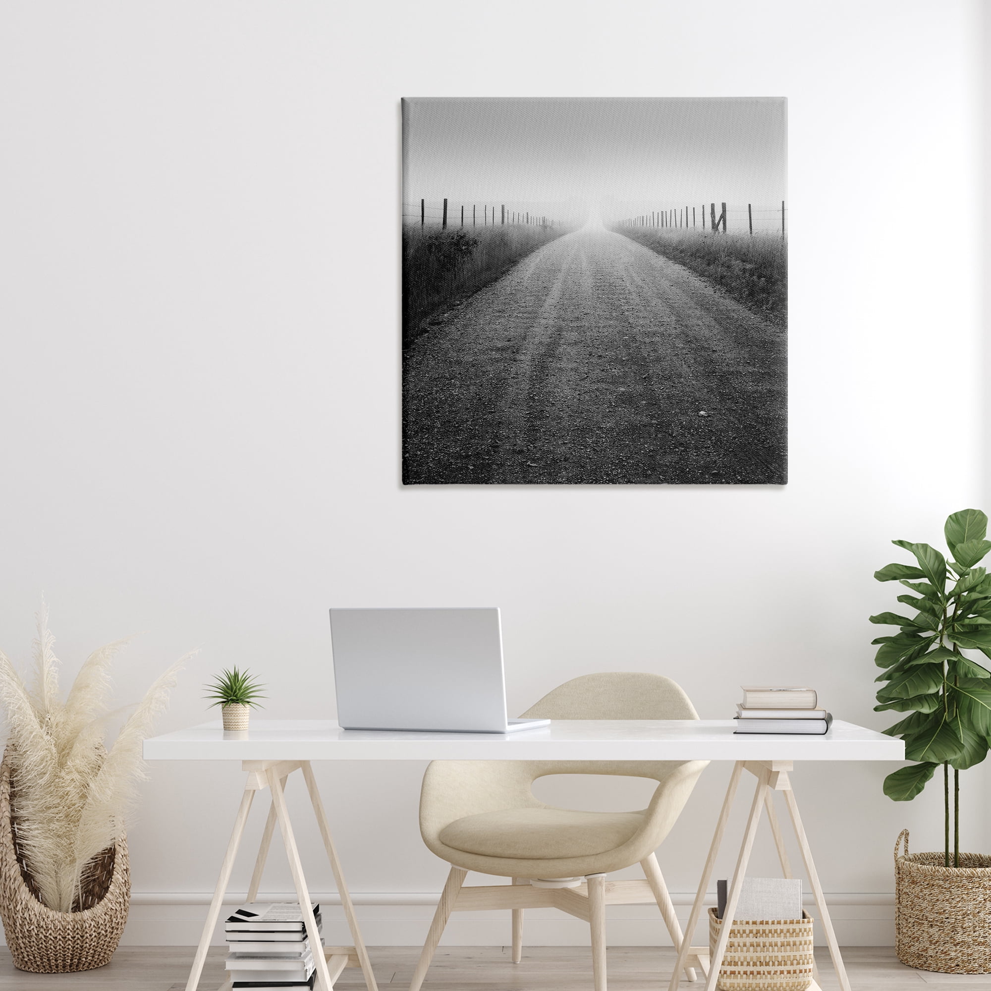 Stupell Industries Country Road in Morning Mist Canvas Wall Art, design by Chip Forelli