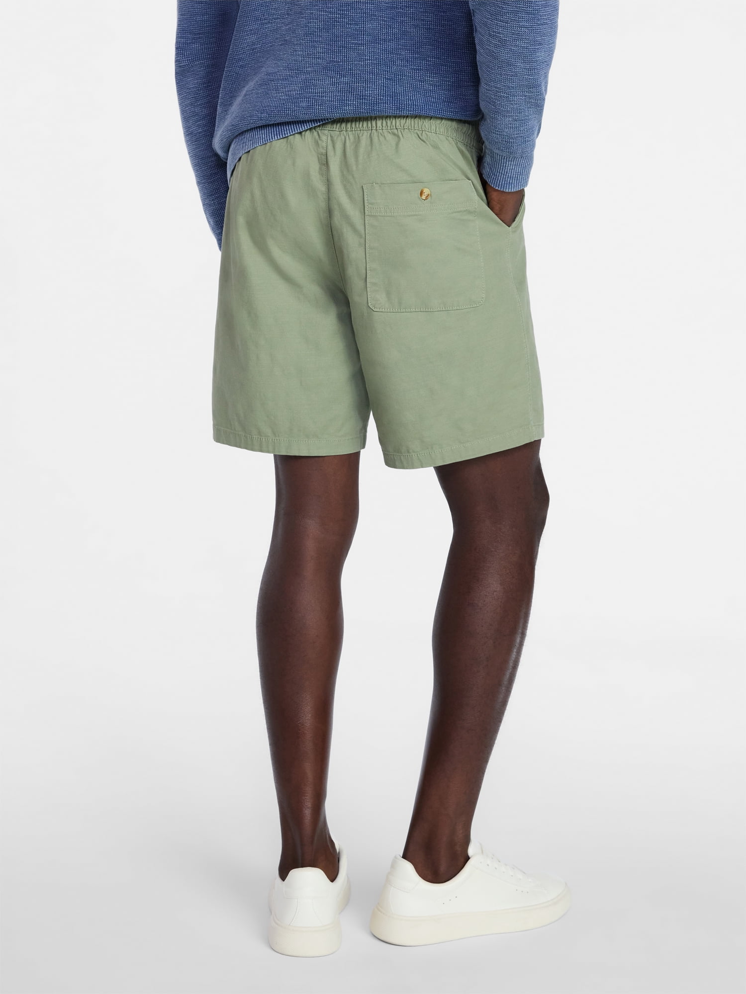 George Men's & Big Men's Modern Fit Slub Pull On Shorts, 6", 8" Inseams, Sizes S-3XL