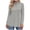 Gray, variant on Women's Knit Turtleneck Long Sleeve Top Swing Fit Loose Casual for Fall Winter