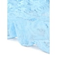 thumbnail image 6 of INSPIRE CHIC Women's Floral Lace Cardigans Tie Front Ruffled Hem Sheer Crop Bolero Shrug 3XL Light Blue, 6 of 7