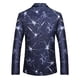 thumbnail image 1 of Abrigo de traje de un botón de una sola fila de corte entallado de manga larga con estampado informal para hombre Pompotops oipoqjl21937, 1 of 9