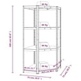 thumbnail image 4 of vidaXL 4-Layer Corner Shelf Silver Steel&Engineered Wood, 4 of 5