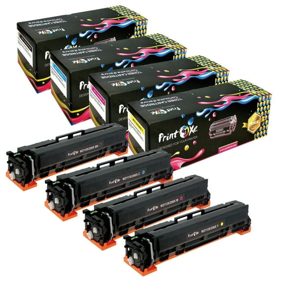 206X Compatible Set With CHIPs W2110X W2111X W2112X W2113X for HP Color LaserJet Pro M255dw M255nw & MFP M282nw MFP M283cdw M283fdn M283fdw