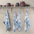 thumbnail image 3 of Multi-Purpose Kitchen Towels 28x18 Inch Dishcloths with Hanging Loop Decorative and Practical Towels for Kitchen, Dining White Floral Pattern, 3 of 5