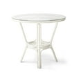 thumbnail image 6 of Wickerix 5 Piece Rattan Wicker Dining Set Round Table Glass Top and 4 Denver Side Chairs with Cushions, White, 6 of 10