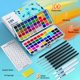 thumbnail image 2 of Set de pintura de acuarela Caliart de 100 colores con pinceles y estuche, 2 of 8