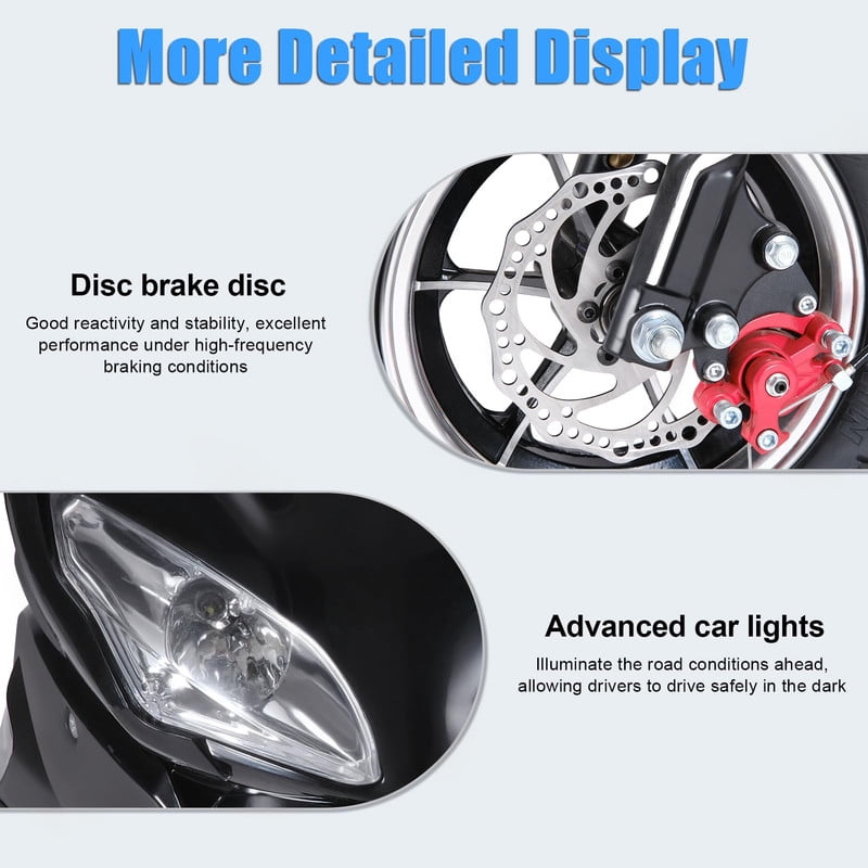 Floseru Kids Mini Motorcycle, Pocket Gas Motorbike Motocross with Strong Motor 49cc 4-Stroke, Pocket Rocket Mini Bike with Disc Brakes Headlights, 25MPH Speed, Birthday Gifts for Boys 8+