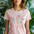 thumbnail image 5 of Faith Hope Love Christian T-Shirt with Floral and Butterfly Design for Women, Natural, Size 3XL, 5 of 6