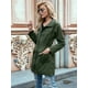thumbnail image 4 of Chaqueta Impermeable Ligera para Mujer, con Capucha, Mangas Largas y Cremallera, para Actividades Al Aire Libre Verde Oscuro L, 4 of 9