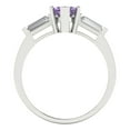 thumbnail image 4 of 2 ct Marquise Cut Simulated Alexandrite 3 Stone 18K White Gold Womens Engagement Ring, 4 of 5