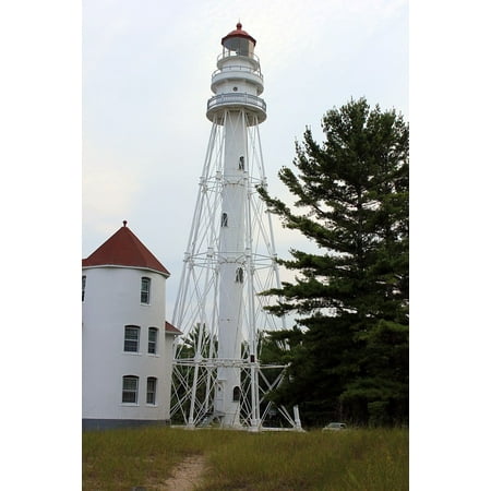 Laminated Poster Lighthouse Point Beach USA State Park Wisconsin Poster Print 11 x