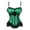 Green, variant on Goth Padded Burlesque Bustier Corset Tops for Women Green M
