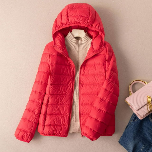 Women Autumn Down Jacket 90% White Duck Down Ultra Light Keep Warm Puffer Jacket