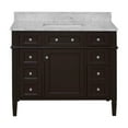 thumbnail image 5 of Hailey 42" Bathroom Vanity with Chocolate Cabinet and Carrara Marble Top, 5 of 6