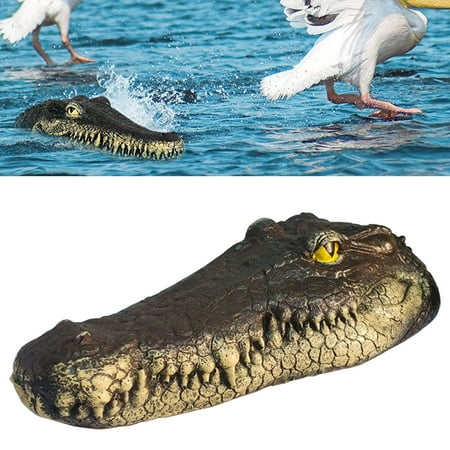 Floating Alligator Head Water Decoy 13 inch Float Alligator Crocodile for Goose Predator Heron Duck Control Pool Garden and Patio Accessories C48