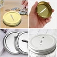 thumbnail image 5 of 4 Pcs Mason Jar Piggy Bank Change Storage Jar Lids Sealing Canning Covers Saving Pot Lids, 5 of 6