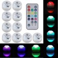 thumbnail image 4 of 10pcs LED Waterproof Candle Lights, Submersible with Remote Control, 4 of 5