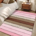 thumbnail image 5 of Pink Wood Grain Large Area Rugs for Bedroom Living Room, Soft Non Slip Carpet Bedside Rug, Brown Vintage Mottled Country Stripes Rectangular Floor Cover Kitchen Accent Rug 4'x6' for Office, 5 of 9