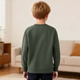 thumbnail image 4 of OGLCCG Boy's Waffle Long Sleeve Shirt Loose Fit V Neck Henley Shirts Casual Lightweight Comfort Oversized Tshirts for School 4-14 Years, 4 of 6