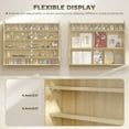 thumbnail image 5 of SSyao 5-Tier Level Display Cabinet Case W/ 2 Glass Doors Adjustable Shelves, Oak, 5 of 11
