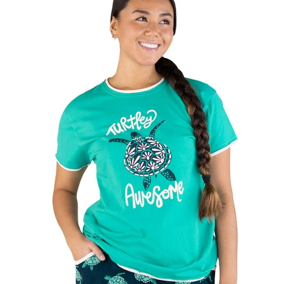 LazyOne Pajamas for Women, Cute Pajama Pants and Top Separates, Turtley Awesome, X-small