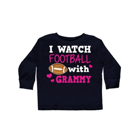 

Inktastic I Watch Football with My Grammy Gift Toddler Toddler Girl Long Sleeve T-Shirt