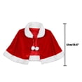 thumbnail image 3 of RV Capa de Navidad para mujer y niña, traje cálido de terciopelo grueso, chal corto rojo de capa de Papá Noel Sailing Electrónica, 3 of 5