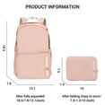 thumbnail image 2 of Travelhouse Travel Backpack Laptop Business 18 Inch Business Anti Theft Slim Sturdy College School Computer Bag.Pink, 2 of 8