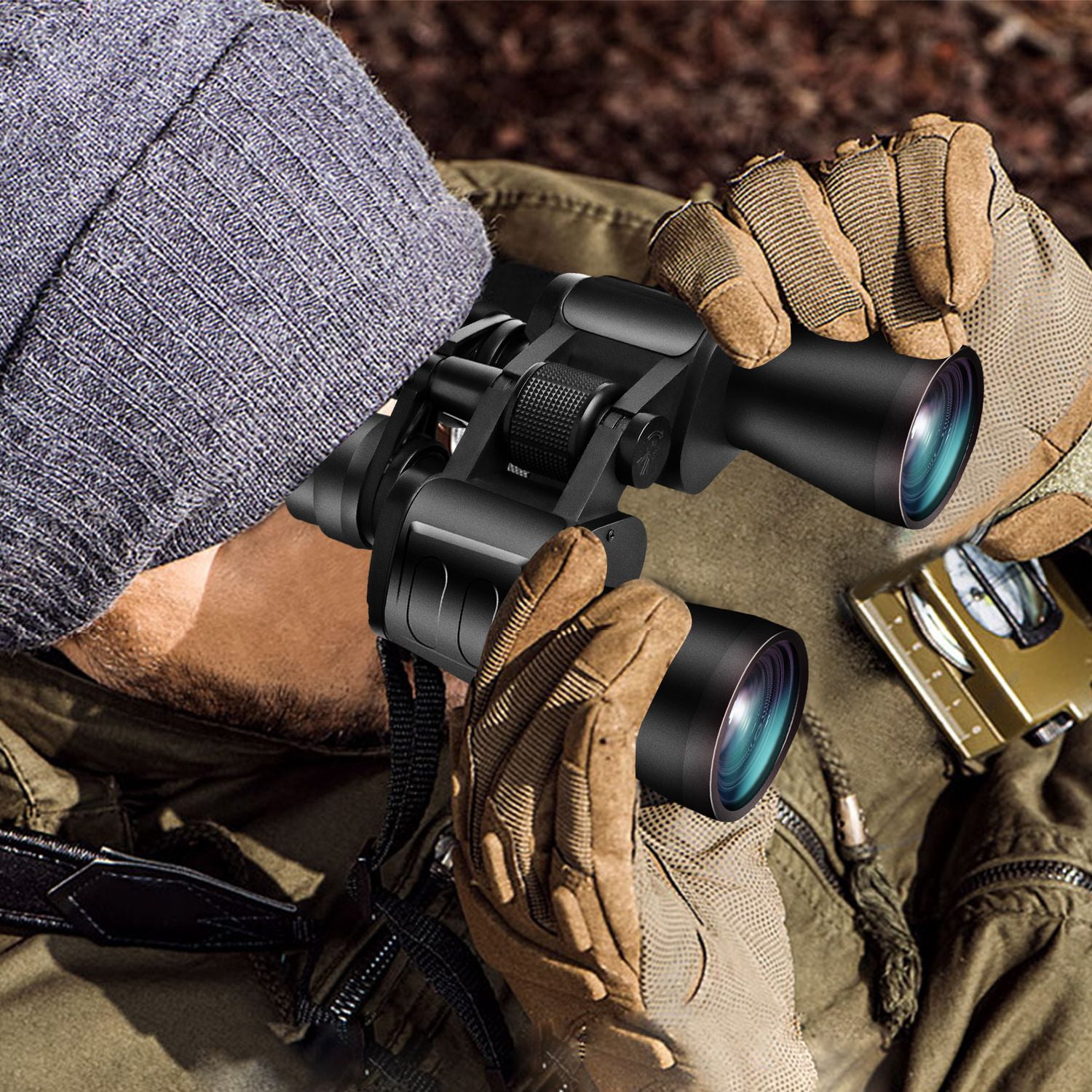 Multi-Layer Coated Aspherical Lens, 8-24x Binoculars with 50mm Objective Lenses, High-Grade BAK-4 Prisms, Compact & Portable for Bird Watching, Outdoor, Sports, Concerts, Stargazing