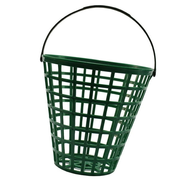 Green Portable Golf Ball Storage Basket for Practice Made of Pressure Resistant Plastic 1 Unit