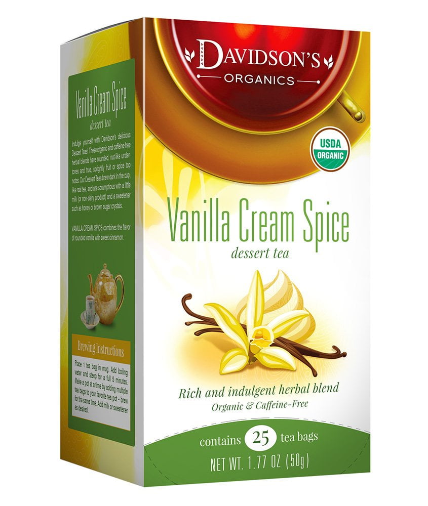 Davidsons Tea Vanilla Cream Spice, 25 Count Tea Bag