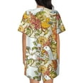 thumbnail image 6 of Haiem Ducks and Flowers Pattern Pajama Set for Women 2 Piece Lounge Set Short Sleeve Tops and Shorts Soft Sleepwear-XX-Large, 6 of 7