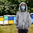 thumbnail image 4 of Khall Bee Suit,Beekeeper Supplies,Beekeeping Protective Veil Jacket Bee Suit Smock with Double Zippers Beekeeper Accessory, 4 of 8