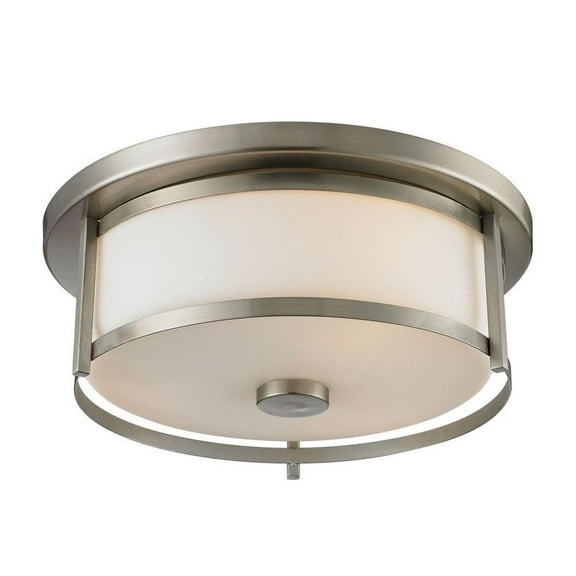 2 Light Flush Mount in Midcentury Style-4.88 inches Tall and 13.75 inches Wide Bailey Street Home 372-Bel-1776938