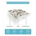 thumbnail image 4 of Quilt King Size Bedding Set, Brown Beige Botanical Reversible Summer Quilt 3 Pieces, Rustic Country Spring Floral Summer Leaf Lightweight Bedspreads Coverlets with 2 Pillow Shams for All Seasons, 4 of 5