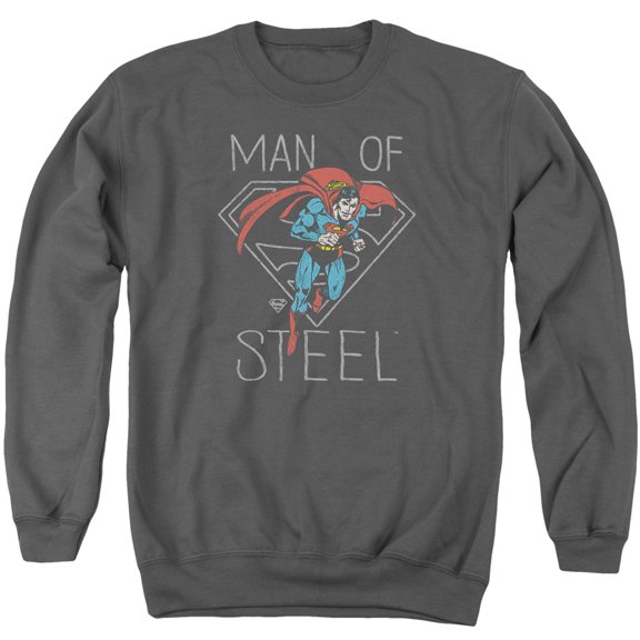 DC Comics Hardened Heart Adult Crewneck Sweatshirt Charcoal