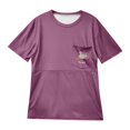 thumbnail image 6 of Gelikeya Women's Nursing Shirts Short Sleeve Breastfeeding Tshirt with Hidden Zippers Loose Fit Nursing Tops Maternity Clothes Purple, Size S, 6 of 6