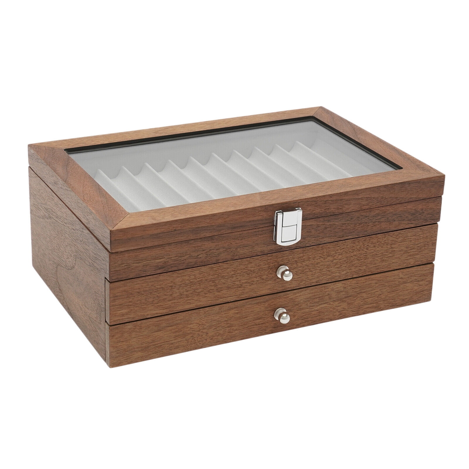 Retro Walnut Color Pen Display Box, Pen Collection Box, Pen Storage Box for Storing Many Different Types of Pens