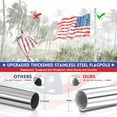 thumbnail image 3 of Flag Pole for House, 6 FT Stainless Steel Spinning Flag Pole Kit, 1" Rustproof Porch Flagpole with 360° Tangle Free Metal Flagpole Rings & 2-Position Bracket for Outdoor Sport for 3x5 Flags, 3 of 8