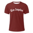 thumbnail image 4 of City Letter Print Short Sleeve Crew Neck Tee Casual Graphic T Shirt Breathable Fabric for Men S, 4 of 4