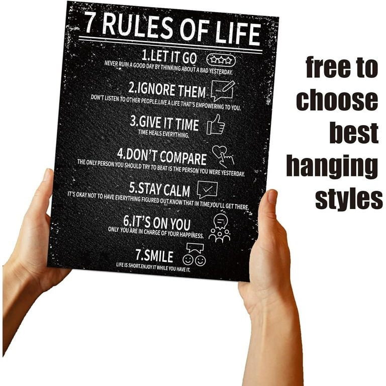 1-pc-inspirational-quote-poster-paper-black-7-rules-of-life-wall-art-unframed-positive-quotes-art-print-motivational-wall-decor-for-home-classroom-office-dorm-35x28cm-diy-walmart-com