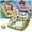 Green, variant on 3-in-1 Inflatable Pool Lounge Chair (33.85 * 33.07in), Load Capacity of 350 lbs, Anti-Rollover & Ergonomic Design, U-Shaped Water Inflatable Pool Float with Cup Holder