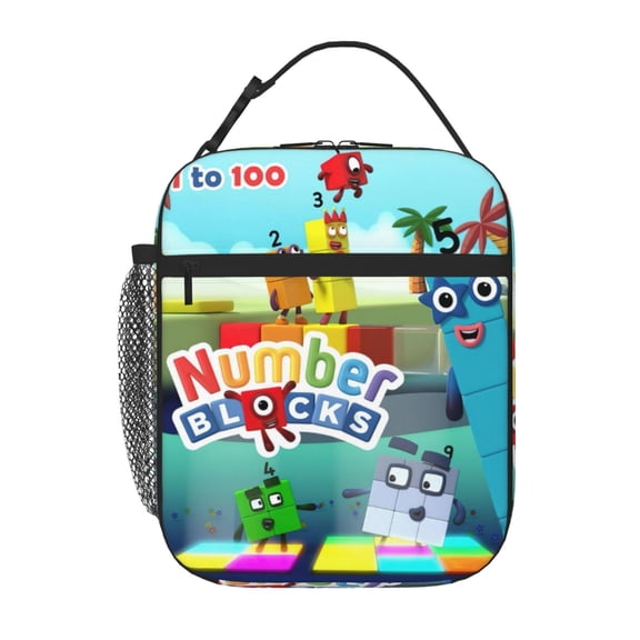 Numberblocks Reusable Lunch Box Portable Lunch Bag for Women Men Teen Work Office With Lunch Storage Bag