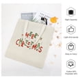 thumbnail image 5 of Merry Christmas Available Premium Canvas Reusable Tote Bags,Made of Natural Canvas with Handle,Gift,Work,Shopping, 5 of 8