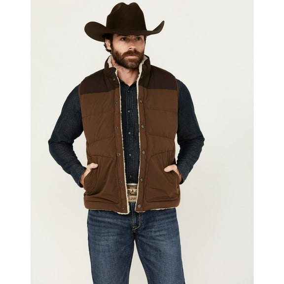 Brothers And Sons Men's Upland Reversible Sherpa Down Vest Brown   US
