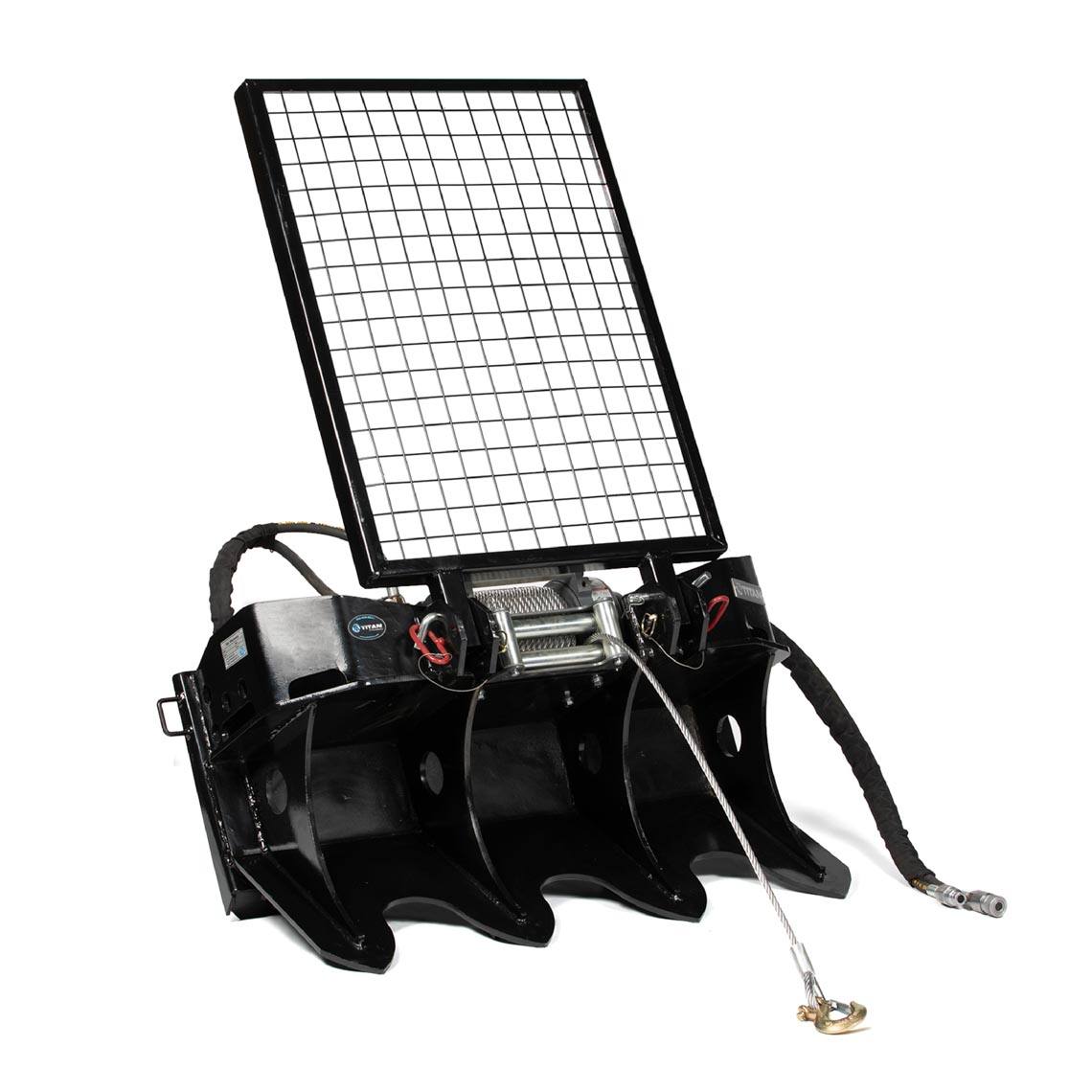 Titan Attachments HeavyDuty 15,000 LB Load Capacity Skid Steer Winch