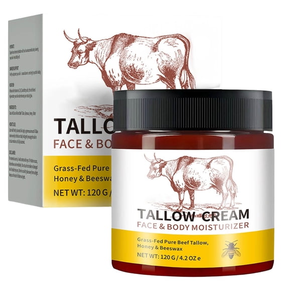Yatlte Tallow and Honey Balm for Face and Body Moisturizing, Soothes Dry Skin, Manuka Honey and Grass-Fed Tallow Leave Skin Soft and Smooth